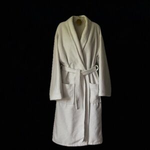 BedHead Women’s White Cotton Blend Bathrobe Long Spa Robe Fluffy Soft Terry XL